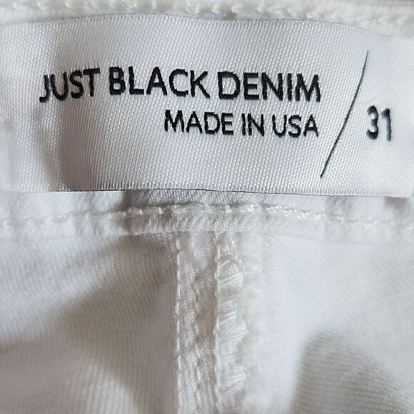 Just Black Denim Distressed White Stretch Skinny Jeans, 31 - Picture 6 of 8